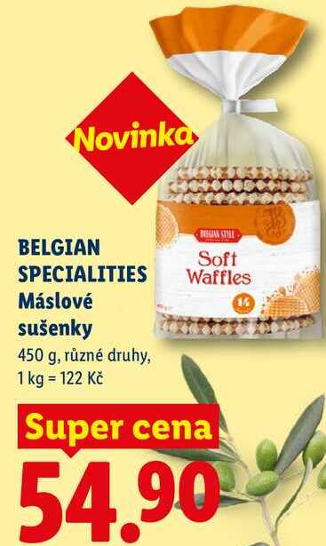 BELGIAN SPECIALITIES Máslové sušenky, 450 g