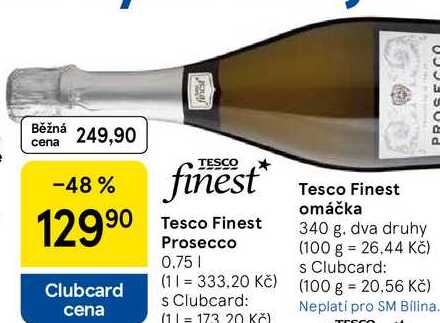Tesco Finest Prosecco, 0.75 l