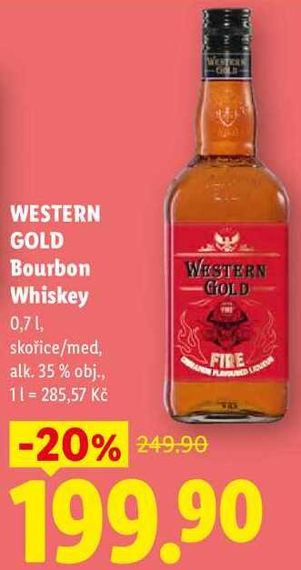 WESTERN GOLD Bourbon Whiskey, 0,7 l