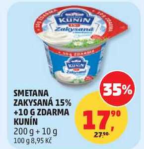 SMETANA ZAKYSANÁ KUNÍN, 200 g + 10 g v akci