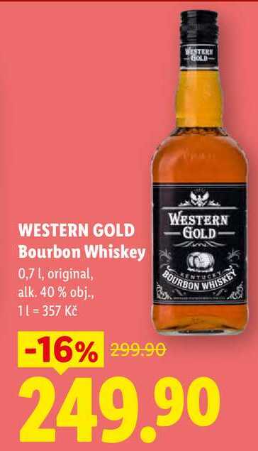 WESTERN GOLD Bourbon Whiskey, 0,7 l