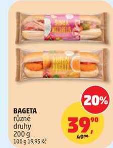 BAGETA různé druhy, 200 g