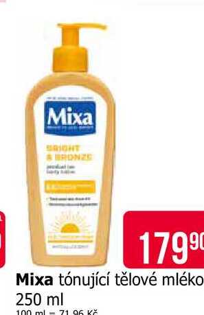 Mixa tónující tělové mléko 250 ml