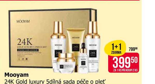 MOOYAM 24K Gold luxury 5dílná sada péče o pleť'