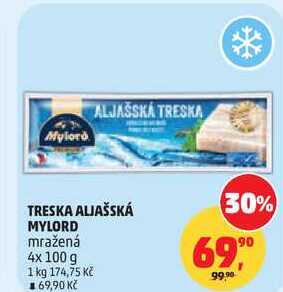 TRESKA ALJAŠSKÁ MYLORD mražená, 4x 100 g