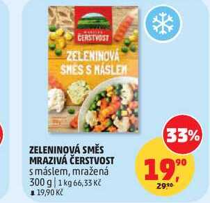 ZELENINOVÁ SMĚS MRAZIVÁ ČERSTVOST s máslem, mražená, 300 g