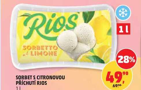 SORBETS CITRONOVOU PŘÍCHUTÍ RIOS, 1 l