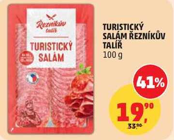 TURISTICKÝ SALÁM ŘEZNÍKŮV TALÍŘ, 100 g