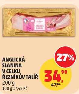 ANGLICKÁ SLANINA V CELKU ŘEZNÍKŮV TALÍŘ, 200 g