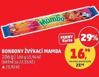 BONBONY ŽVÝKACÍ MAMBA, 106 g