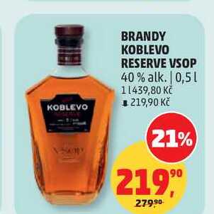 BRANDY KOBLEVO RESERVE VSOP 40% alk., 0,5 l