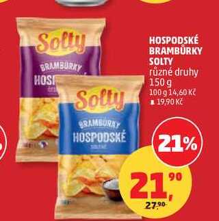 HOSPODSKÉ BRAMBURKY SOLTY různé druhy, 150 g  
