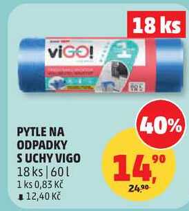 PYTLE NA ODPADKY SUCHY VIGO, 18 ks, 60 l