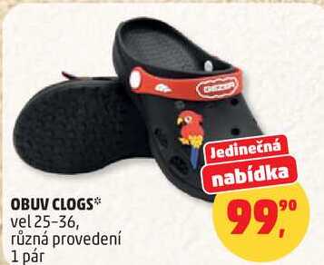 OBUV CLOGS vel 25-36, různá provedení, 1 pár