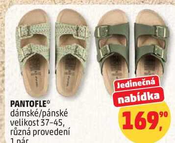 PANTOFLE dámské/pánské velikost 37-45, různá provedení, 1 pár