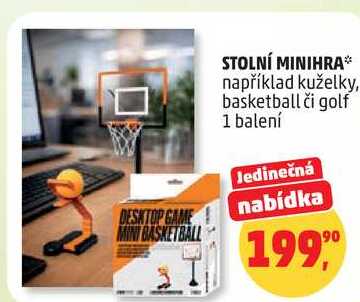 STOLNÍ MINIHRA například kuželky, basketball či golf, 1 balení