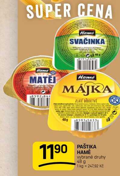 PAŠTIKA HAMÉ vybrané druhy 48 g