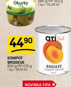 KOMPOT BROSKVE 850 g/PP 470 g 