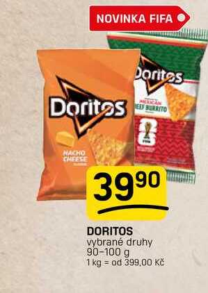 DORITOS vybrané druhy 90-100 g