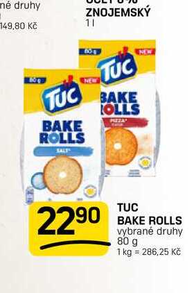 TUC BAKE ROLLS vybrané druhy 80 g