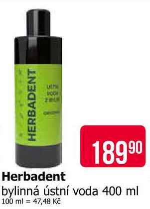 Herbadent bylinná ústní voda 400 ml