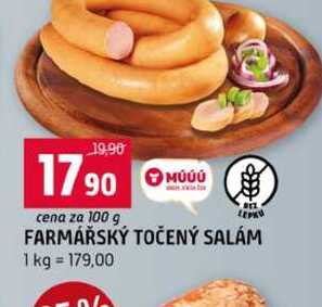 FARMÁŘSKÝ TOČENÝ SALÁM 100g