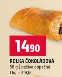 ROLKA ČOKOLÁDOVÁ 68 g pečivo dopečné 
