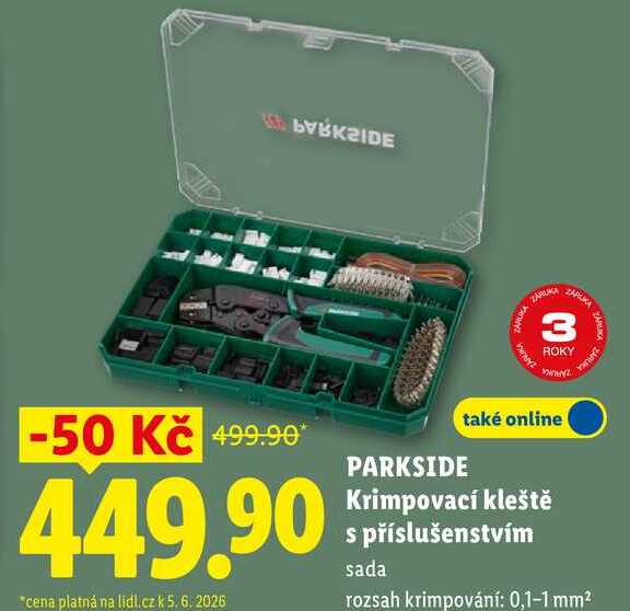 PARKSIDE Krimpovací kleště s příslušenstvím