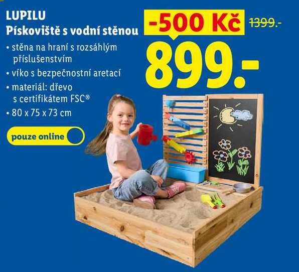 LUPILU Pískoviště s vodní stěnou  