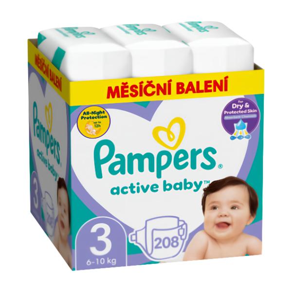 Pampers Active Baby Měsíční balení vel. 3 (6-10 kg)
