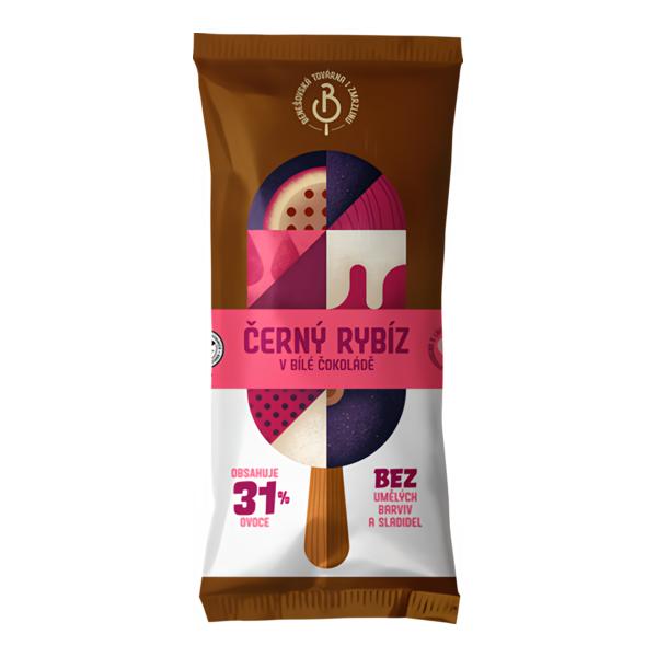 Benešovská továrna na zmrzlinu Sorbet Černý rybíz v bílé čokoládě, nanuk