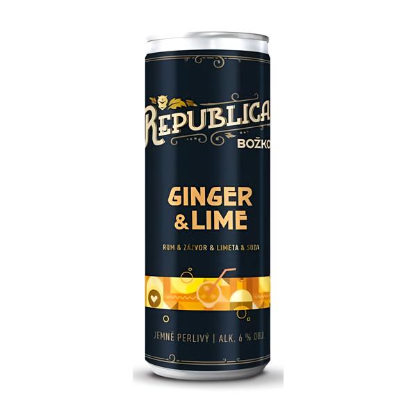 Božkov Republica Ginger&Lime RTD (6%)