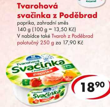 Tvarohová svačinka z Poděbrad, 140 g  