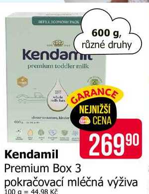 Kendamil 600 g, různé druhy