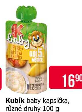 Kubík baby kapsička, různé druhy 100 g