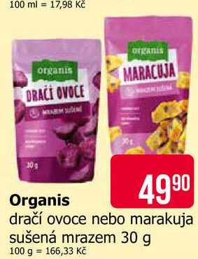 Organis dračí ovoce nebo marakuja sušená mrazem 30 g