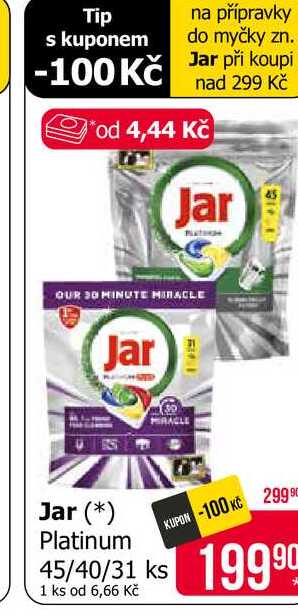 Jar Platinum kapsle do myčky 45/40/31 ks