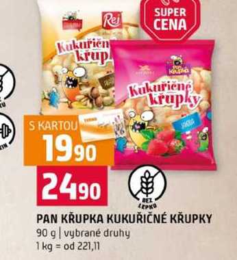 PAN KRUPKA KUKUŘIČNÉ KŘUPKY 90 g vybrané druhy