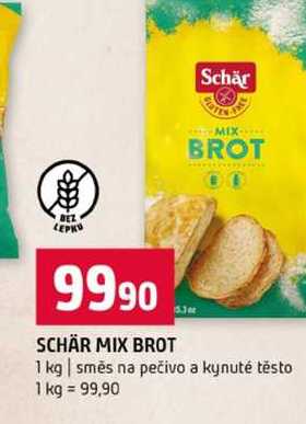 SCHÄR MIX BROT 1 kg směs na pečivo a kynuté těsto
