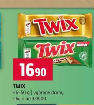 TWIX 46-50 g vybrané druhy 