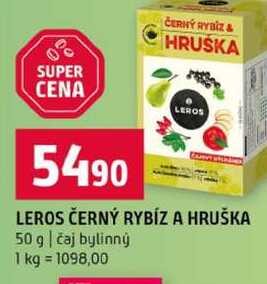 LEROS ČERNÝ RYBÍZ A HRUŠKA 50 g čaj bylinný