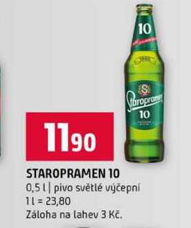 STAROPRAMEN 10 0,5l pivo světlé výčepní 