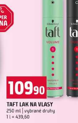 TAFT LAK NA VLASY 250 ml vybrané druhy