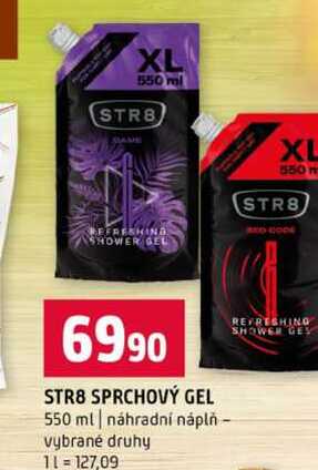 STR8 SPRCHOVÝ GEL 550 ml náhradní náplň vybrané druhy