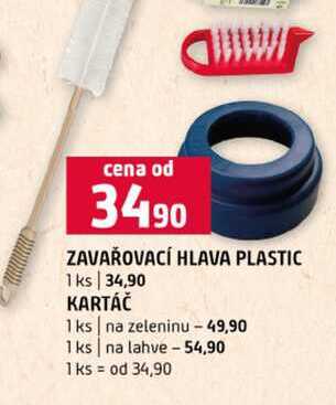 ZAVAŘOVACÍ HLAVA PLASTIC 1 ks KARTÁČ 1 ks na zeleninu 1 ks na lahve 