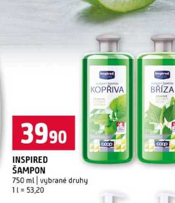 INSPIRED ŠAMPON 750 ml vybrané druhy 