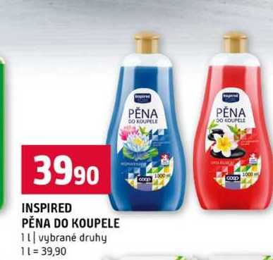 INSPIRED PĚNA DO KOUPELE 1l vybrané druhy 