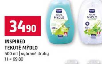 INSPIRED TEKUTÉ MÝDLO 500 ml vybrané druhy