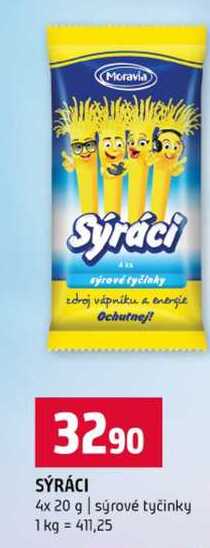 SÝRÁCI 4x 20 g sýrové tyčinky