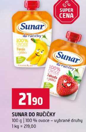 SUNAR DO RUČIČKY 100 g 100 % ovoce vybrané druhy
